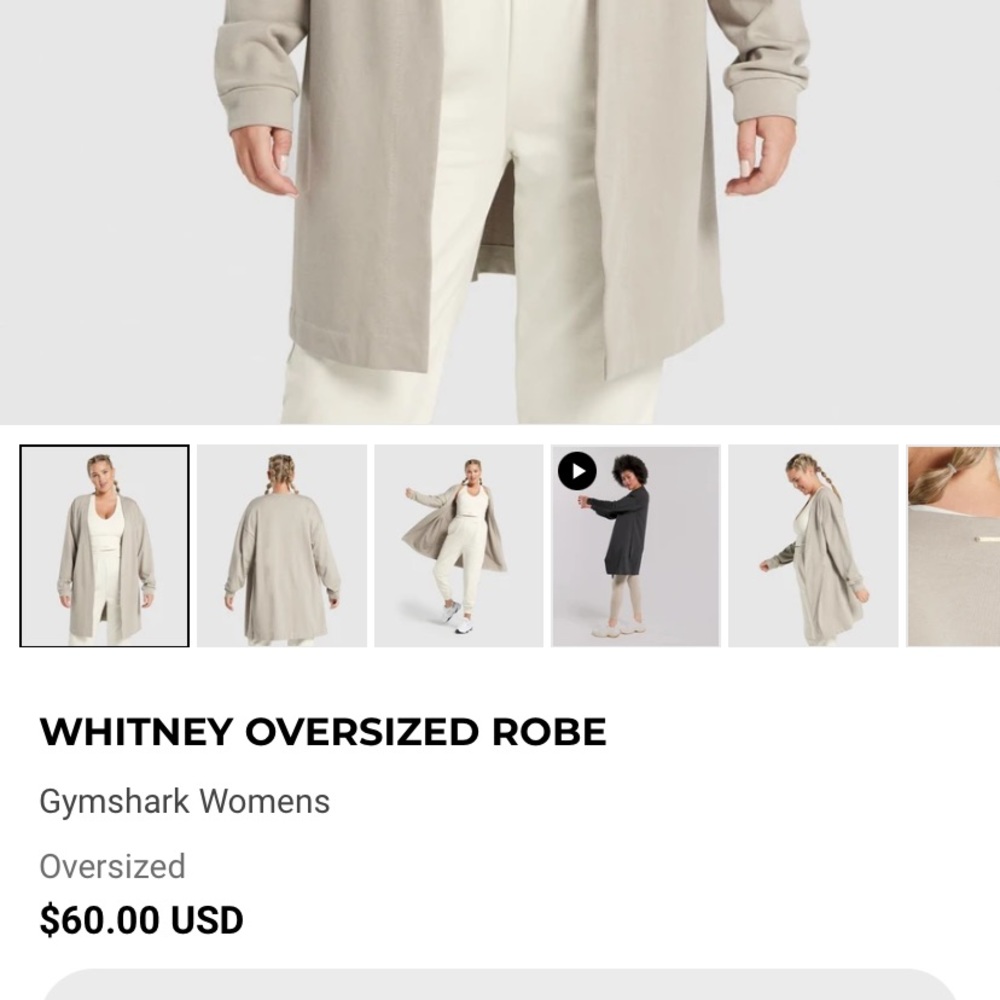 Whitney Simmons V3 oversized robe in mink